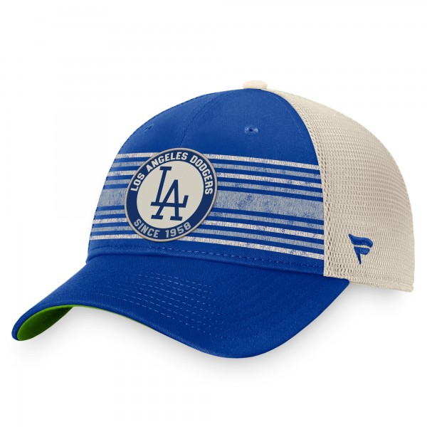 Бейсболка Los Angeles Dodgers True Classic Retro Striped Trucker - Royal/Natural