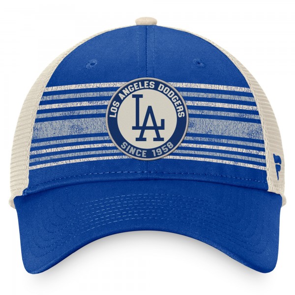 Бейсболка Los Angeles Dodgers True Classic Retro Striped Trucker - Royal/Natural