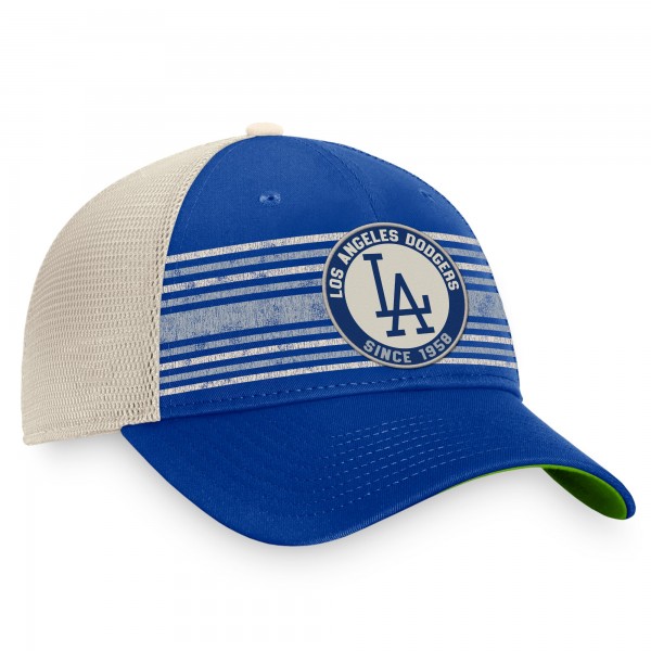 Бейсболка Los Angeles Dodgers True Classic Retro Striped Trucker - Royal/Natural