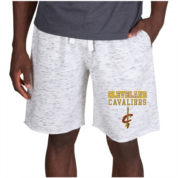 Шорты флисовые Cleveland Cavaliers Concepts Sport Alley - White/Charcoal - спортивная одежда НБА