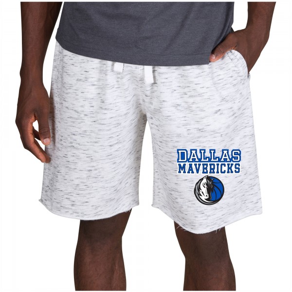 Шорты флисовые Dallas Mavericks Concepts Sport Alley - White/Charcoal - спортивная одежда НБА