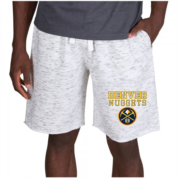 Шорты флисовые Denver Nuggets Concepts Sport Alley - White/Charcoal - спортивная одежда НБА
