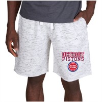 Шорты флисовые Detroit Pistons Concepts Sport Alley - White/Charcoal