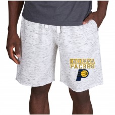 Шорты флисовые Indiana Pacers Concepts Sport Alley - White/Charcoal