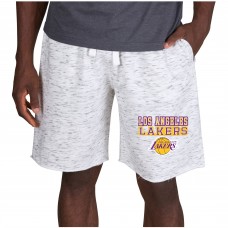 Шорты флисовые Los Angeles Lakers Concepts Sport Alley - White/Charcoal