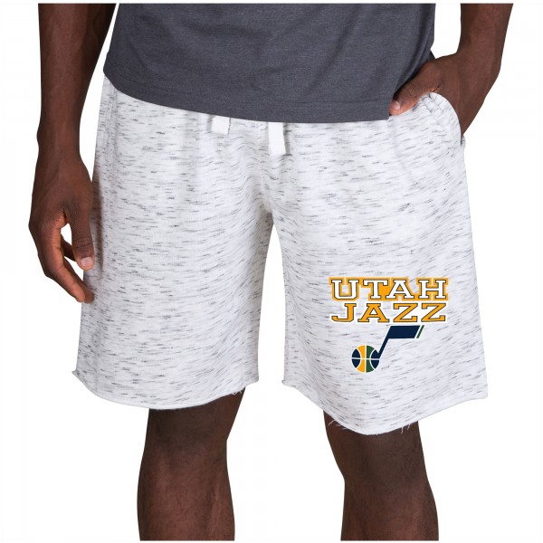 Шорты флисовые Utah Jazz Concepts Sport Alley - White/Charcoal - спортивная одежда НБА
