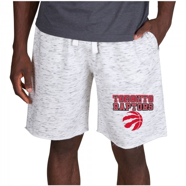 Шорты флисовые Toronto Raptors Concepts Sport Alley - White/Charcoal - спортивная одежда НБА