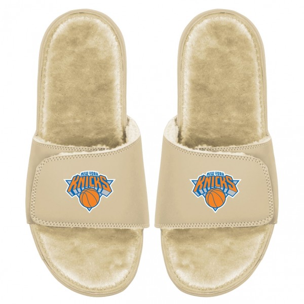 Шлепки New York Knicks ISlide Dune Faux Fur - Tan