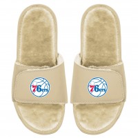 Шлепки Philadelphia 76ers ISlide Dune Faux Fur - Tan