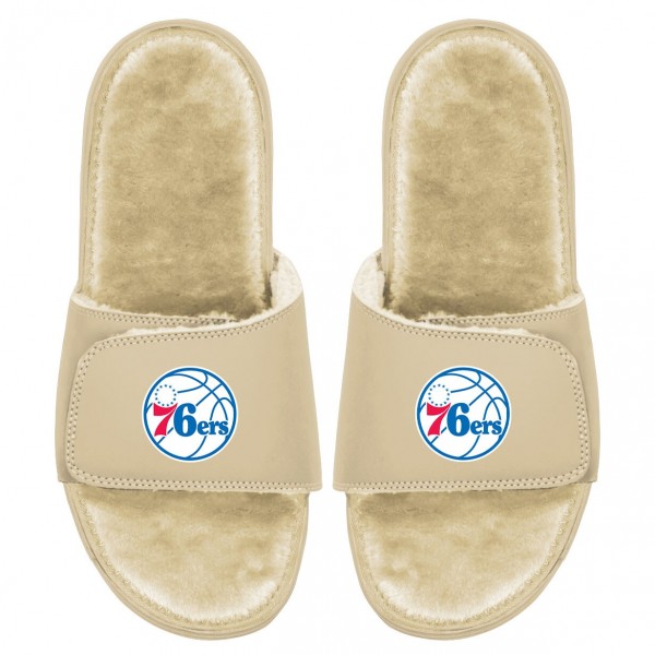 Шлепки Philadelphia 76ers ISlide Dune Faux Fur - Tan