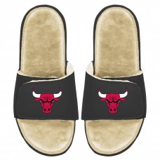 Шлепки Chicago Bulls ISlide Men's Faux Fur - Black/Tan
