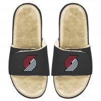 Шлепки Portland Trail Blazers ISlide Men's Faux Fur - Black/Tan
