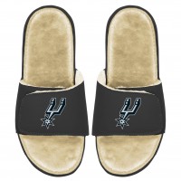 Шлепки San Antonio Spurs ISlide Men's Faux Fur - Black/Tan