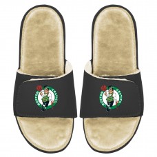 Детские шлепки Boston Celtics ISlide Faux Fur - Black/Tan