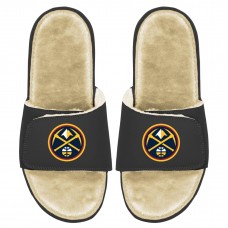 Детские шлепки Denver Nuggets ISlide Faux Fur - Black/Tan
