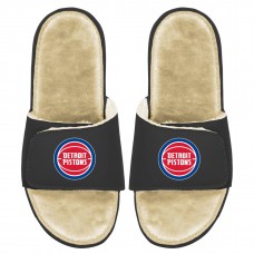 Детские шлепки Detroit Pistons ISlide Faux Fur - Black/Tan