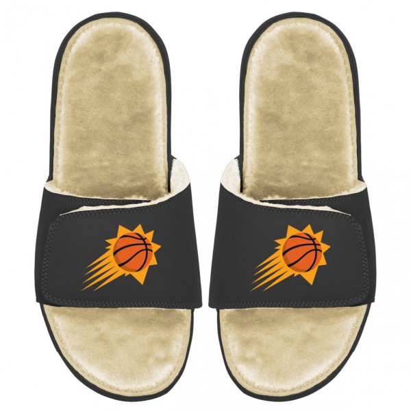 Детские шлепки Phoenix Suns ISlide Faux Fur - Black/Tan