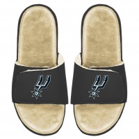 Детские шлепки San Antonio Spurs ISlide Faux Fur - Black/Tan