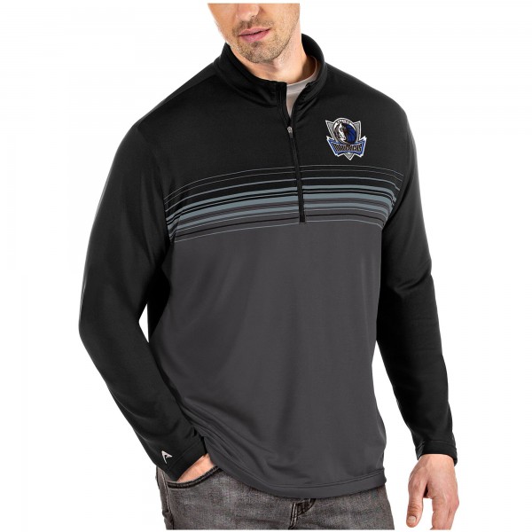 Толстовка на короткой молнии Dallas Mavericks Antigua Pace - Black/Gray