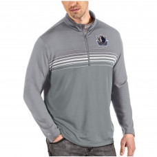 Толстовка на короткой молнии Dallas Mavericks Antigua Pace - Gray/Gray