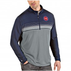 Толстовка на короткой молнии Detroit Pistons Antigua Pace - Navy/Gray