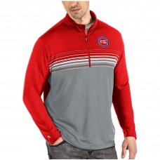 Толстовка на короткой молнии Detroit Pistons Antigua Pace - Red/Gray