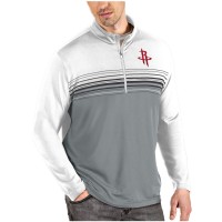 Толстовка на короткой молнии Houston Rockets Antigua Pace - White/Gray