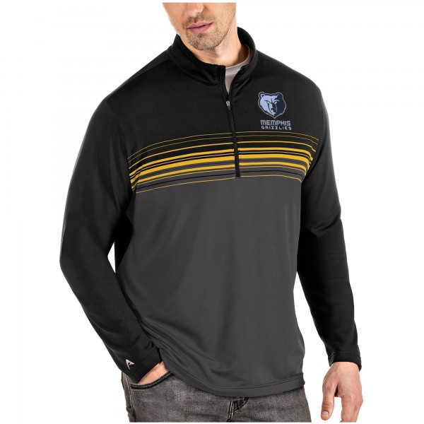 Толстовка на короткой молнии Memphis Grizzlies Antigua Pace - Black/Gold