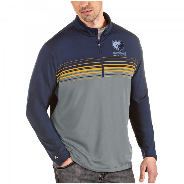 Толстовка на короткой молнии Memphis Grizzlies Antigua Pace - Navy/Gold