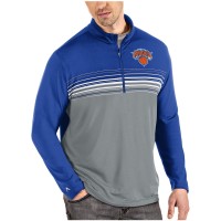 Толстовка на короткой молнии New York Knicks Antigua Pace - Blue/Gray