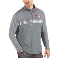 Толстовка на короткой молнии Philadelphia 76ers Antigua Pace - Gray/Gray