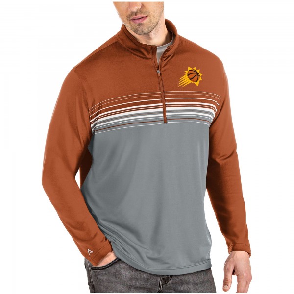Толстовка на короткой молнии Phoenix Suns Antigua Team Pace - Orange/Gray
