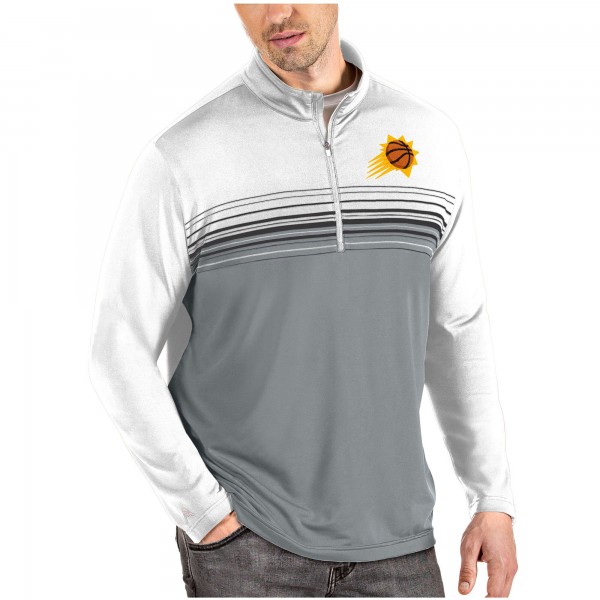 Толстовка на короткой молнии Phoenix Suns Antigua Pace - White/Gray