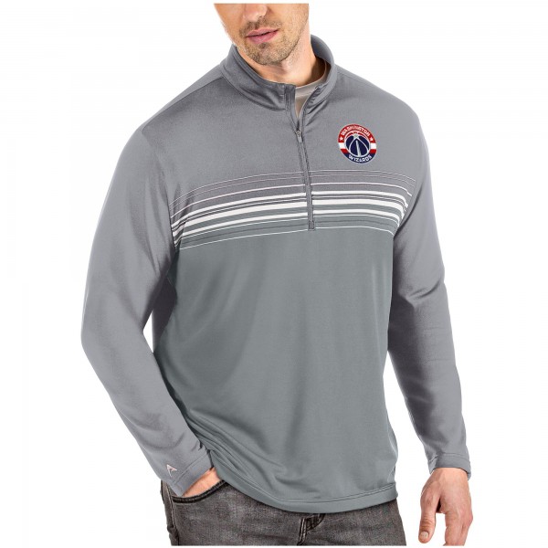 Толстовка на короткой молнии Washington Wizards Antigua Pace - Gray/Gray