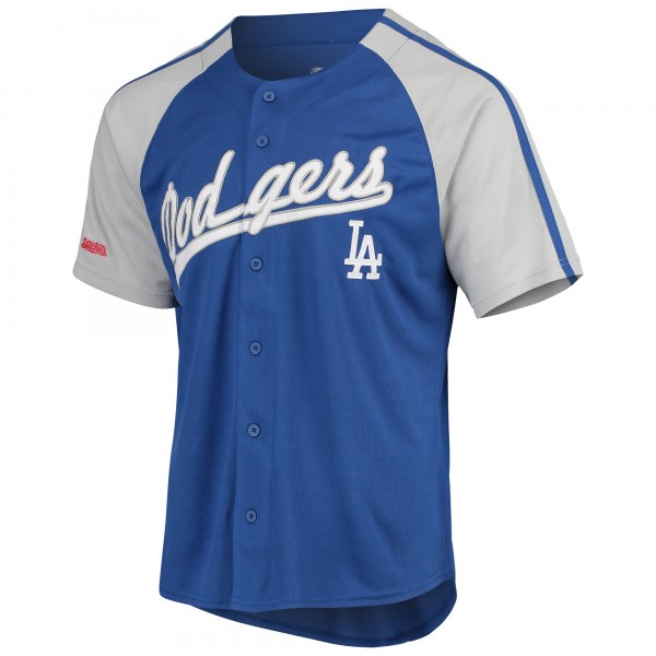 Игровая форма  Los Angeles Dodgers Stitches Button-Down Raglan Replica - Royal