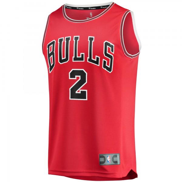 Подростковая Chicago Bulls Lonzo Ball Fanatics Red Fast Break Road Replica Jersey - Icon Edition