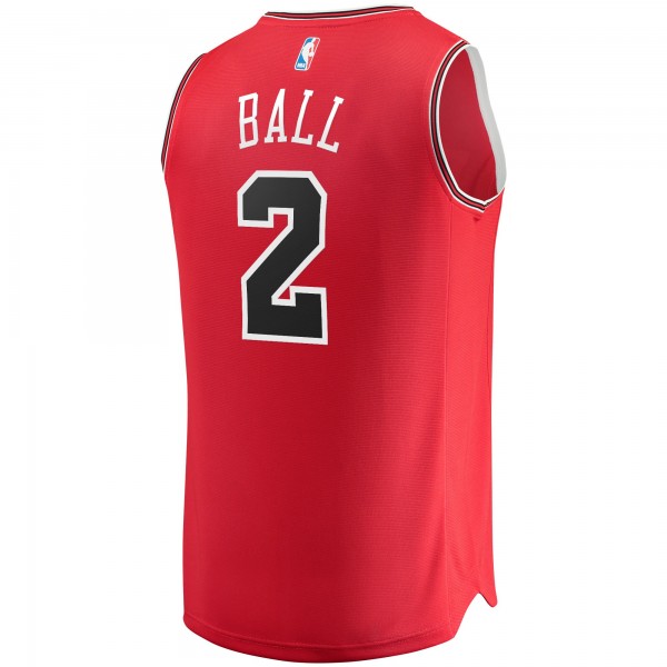 Подростковая Chicago Bulls Lonzo Ball Fanatics Red Fast Break Road Replica Jersey - Icon Edition
