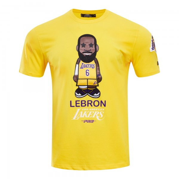 Футболка LeBron James Los Angeles Lakers Pro Standard #6 Caricature - Gold