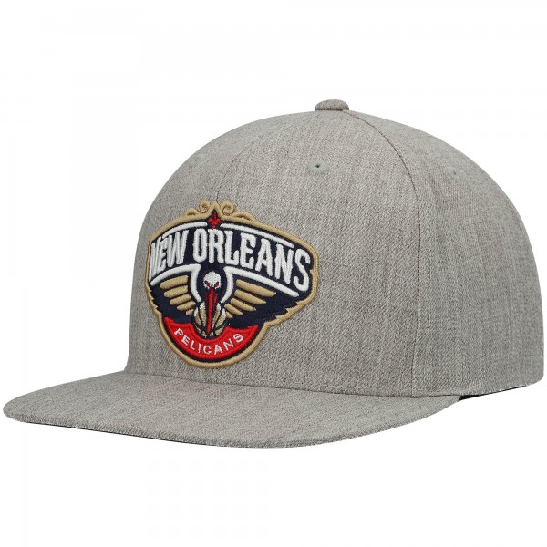 Бейсболка New Orleans Pelicans Mitchell & Ness Team - Heathered Gray - официальный мерч NBA