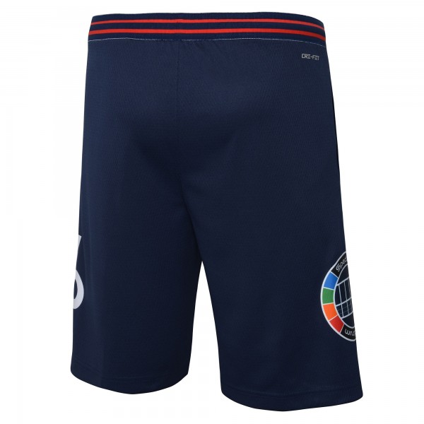 Детские шорты Philadelphia 76ers Nike 2021/22 City Edition Courtside Swingman - Navy - атрибутика NBA