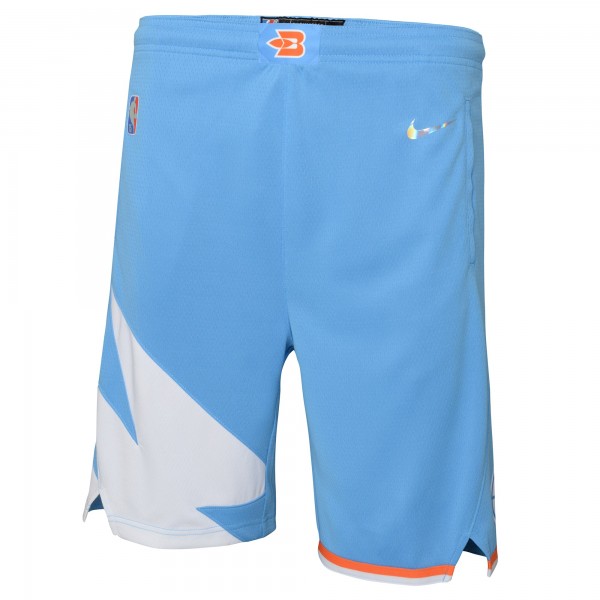 Детские шорты LA Clippers Nike 2021/22 City Edition Courtside Swingman - Light Blue - атрибутика NBA