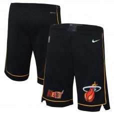 Детские шорты Miami Heat Nike 2021/22 City Edition Courtside Swingman - Black