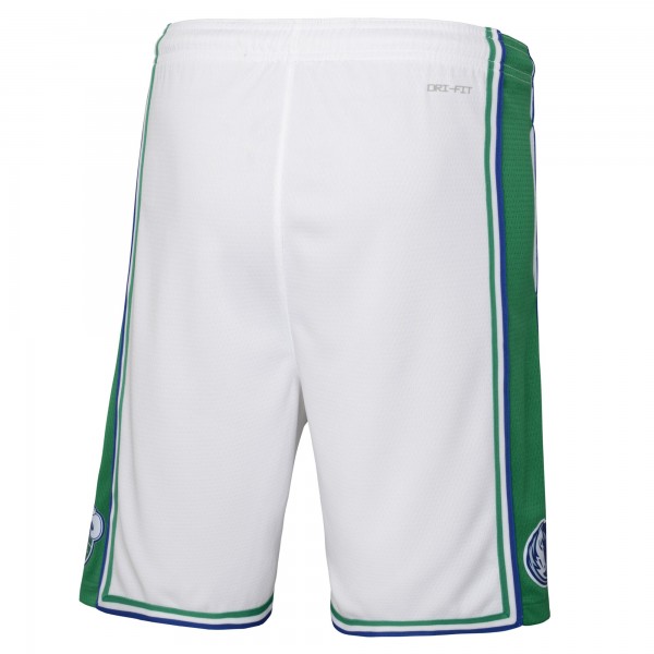 Детские шорты Dallas Mavericks Nike 2021/22 City Edition Courtside Swingman - White - атрибутика NBA