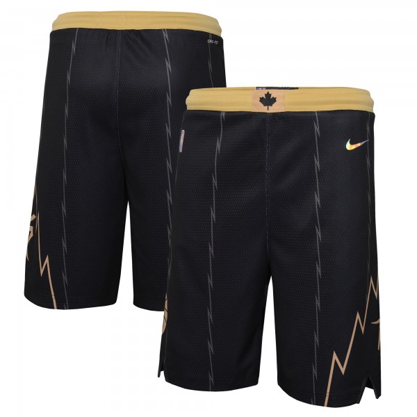 Детские шорты Toronto Raptors Nike 2021/22 City Edition Courtside Swingman - Black - атрибутика NBA