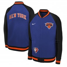 Кофта на молнии New York Knicks Nike Youth 2021/22 City Edition Therma Flex - Blue
