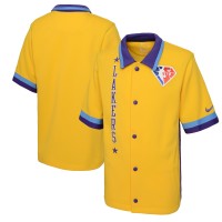Детская кофта с коротким рукавом Los Angeles Lakers Nike 2021/22 City Edition Therma Flex - Gold