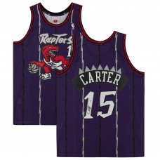 Autographed Toronto Raptors Vince Carter Fanatics Authentic Purple 1999 Mitchell & Ness Swingman Jersey