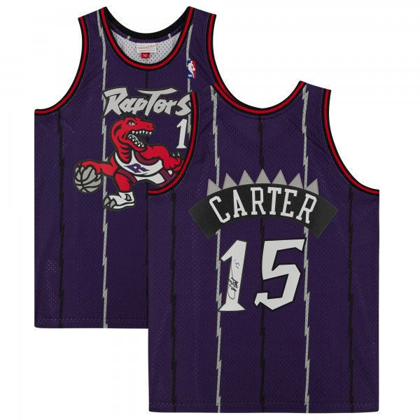 Autographed Toronto Raptors Vince Carter Fanatics Authentic Purple 1999 Mitchell & Ness Swingman Jersey