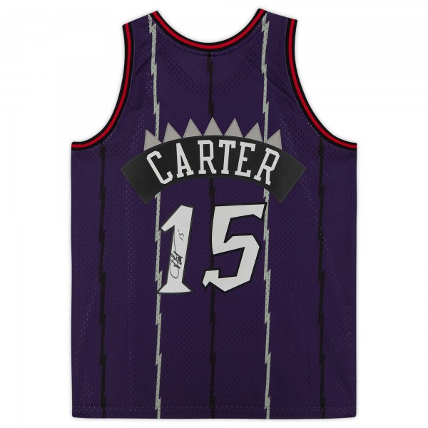 Autographed Toronto Raptors Vince Carter Fanatics Authentic Purple 1999 Mitchell & Ness Swingman Jersey