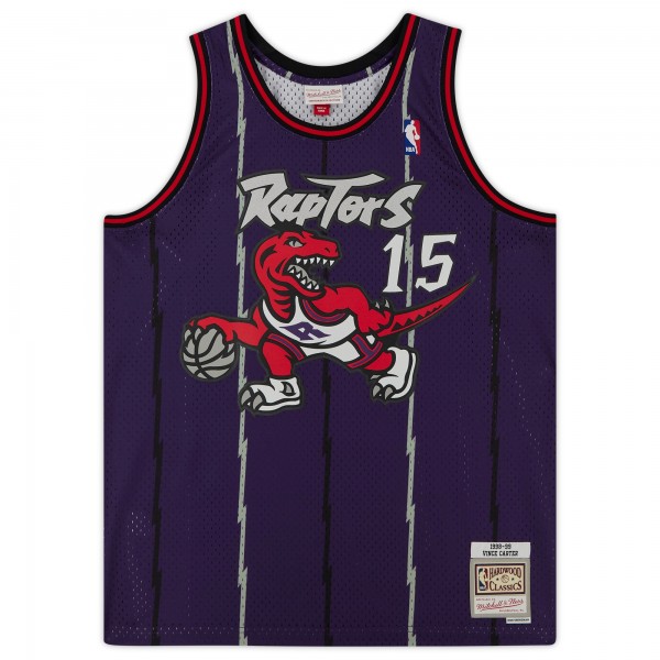 Autographed Toronto Raptors Vince Carter Fanatics Authentic Purple 1999 Mitchell & Ness Swingman Jersey
